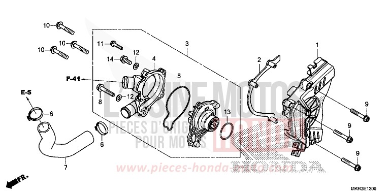 POMPE A EAU von CBR1000RR SP SP1 SP2 MAT PEARL MORION BLACK (NHC33) von 2020